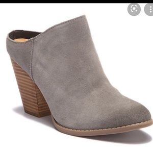 {Dolce Vita} Houston Grey Suede Mule Stacked Heels